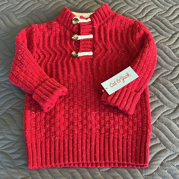 NWT - Cat & Jack Button Detail Sweater - Picture 1 of 9